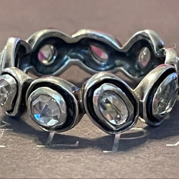 Silpada Cubic Zirconia ‘BRILLIANCE’ Sterling Eternity Band Ring R2807 - Picture 9 of 10